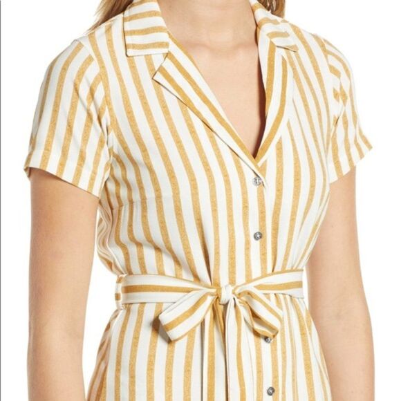 Ten Sixty Sherman | Button Front Shirt Striped Dress - Picture 2 of 16